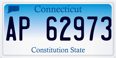 CT license plate AP62973