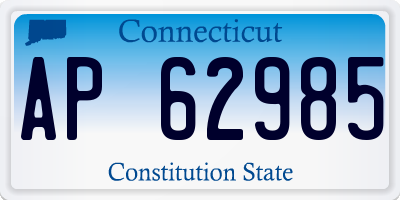 CT license plate AP62985