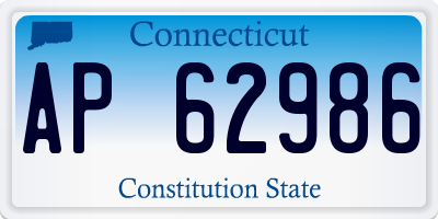 CT license plate AP62986