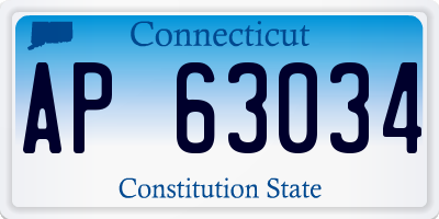 CT license plate AP63034