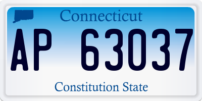 CT license plate AP63037
