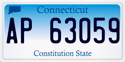 CT license plate AP63059