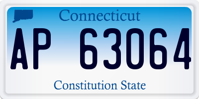 CT license plate AP63064
