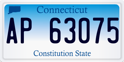 CT license plate AP63075