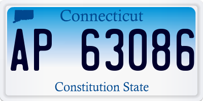 CT license plate AP63086