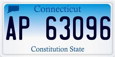 CT license plate AP63096