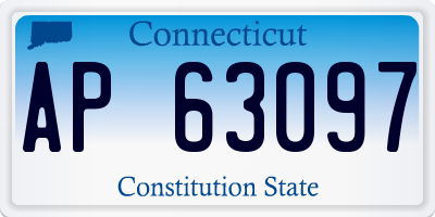 CT license plate AP63097
