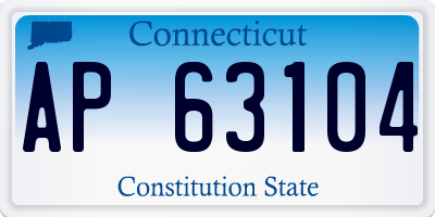 CT license plate AP63104