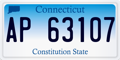 CT license plate AP63107