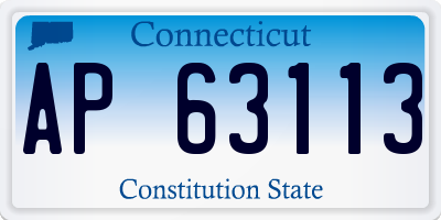 CT license plate AP63113