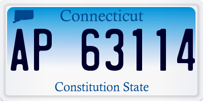 CT license plate AP63114