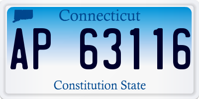 CT license plate AP63116