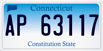 CT license plate AP63117