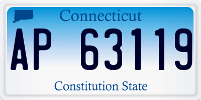 CT license plate AP63119