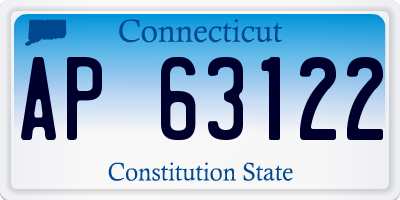 CT license plate AP63122