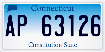 CT license plate AP63126