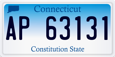 CT license plate AP63131