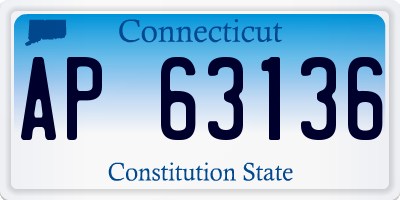 CT license plate AP63136