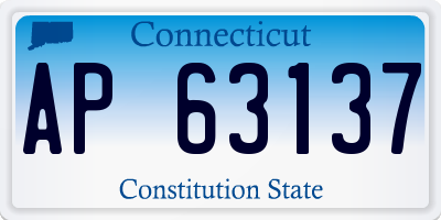 CT license plate AP63137