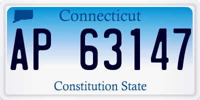 CT license plate AP63147