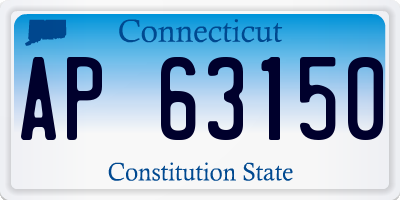 CT license plate AP63150