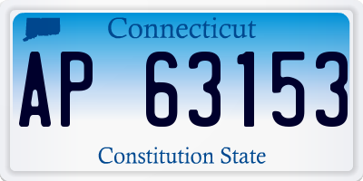 CT license plate AP63153