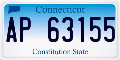 CT license plate AP63155