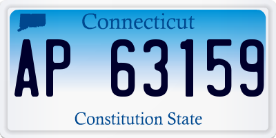 CT license plate AP63159