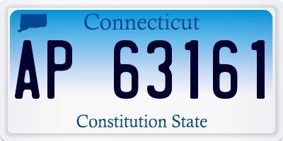 CT license plate AP63161