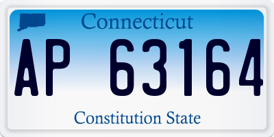 CT license plate AP63164