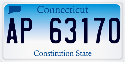 CT license plate AP63170