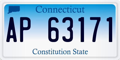 CT license plate AP63171