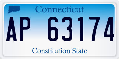 CT license plate AP63174