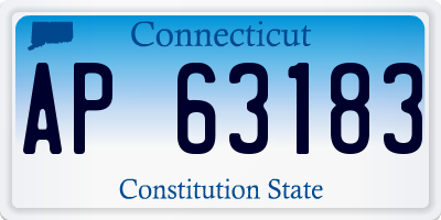 CT license plate AP63183