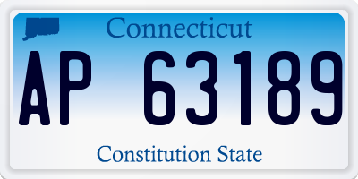 CT license plate AP63189