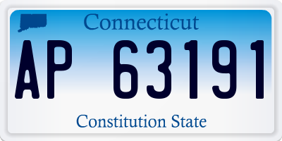 CT license plate AP63191