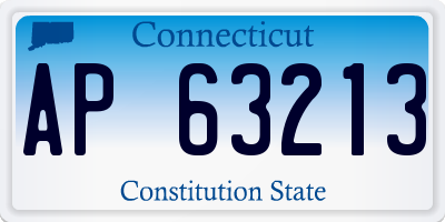 CT license plate AP63213