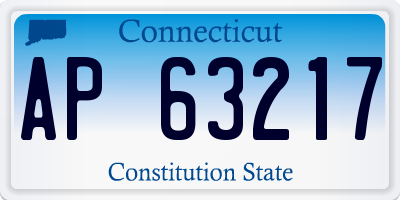 CT license plate AP63217