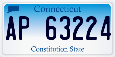 CT license plate AP63224