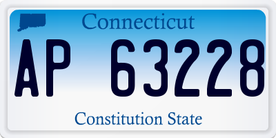 CT license plate AP63228