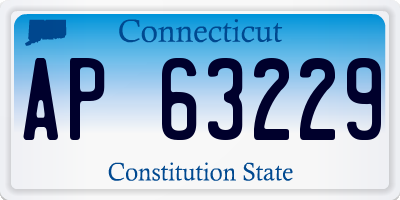 CT license plate AP63229