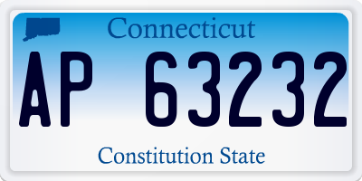 CT license plate AP63232