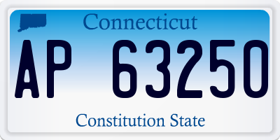 CT license plate AP63250