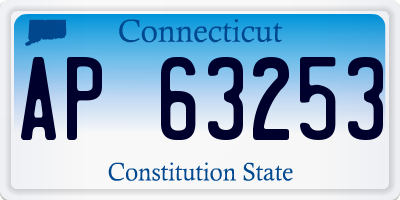 CT license plate AP63253