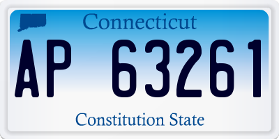 CT license plate AP63261