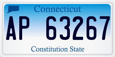 CT license plate AP63267