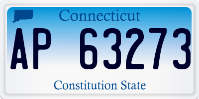 CT license plate AP63273