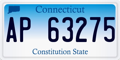 CT license plate AP63275