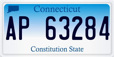 CT license plate AP63284
