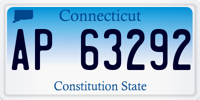 CT license plate AP63292